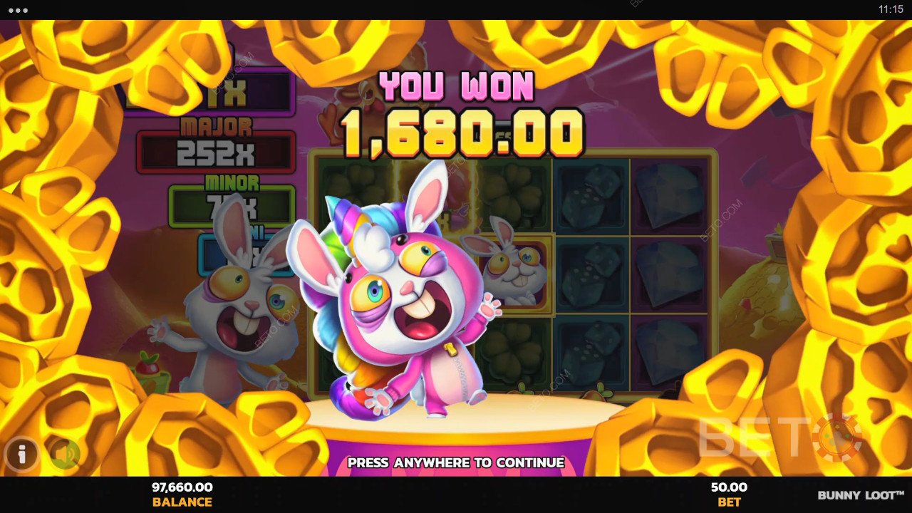 Gagnez 5 000 fois votre mise dans la machine à sous en ligne Bunny Loot!