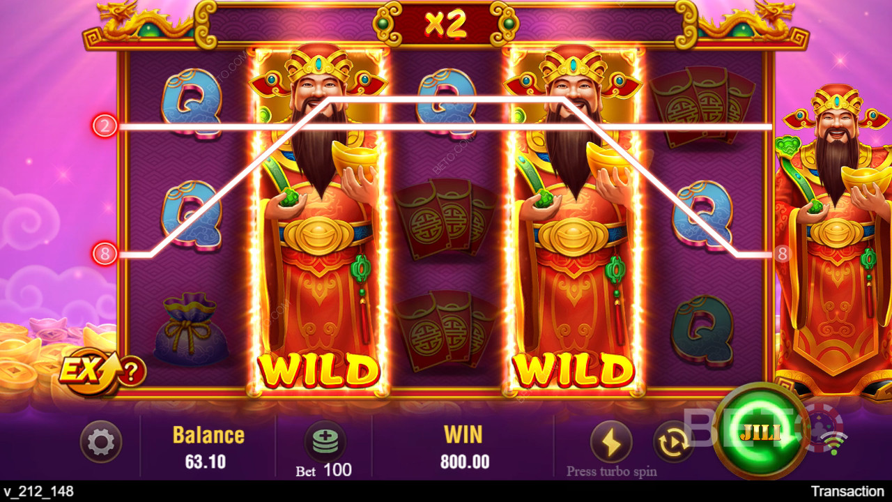 Fonctionnalités bonus expliquées dans Jili Caishen par Jili Games