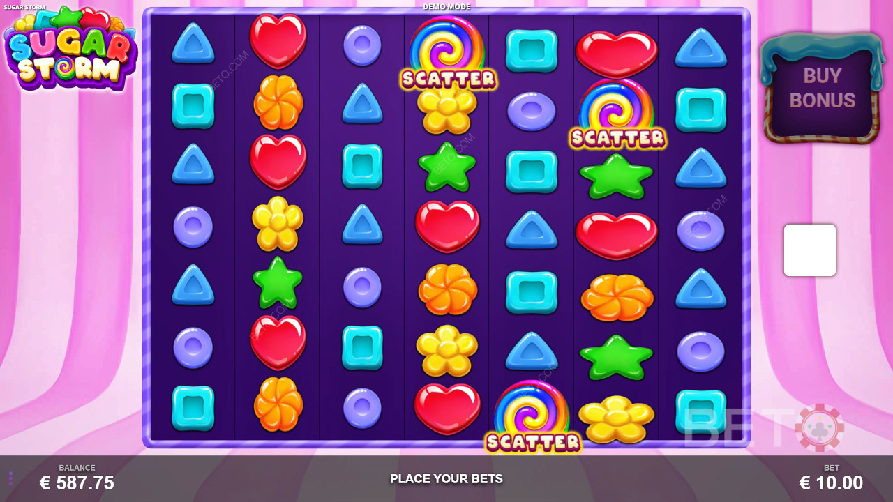 Sugar Storm Revue par BETO Slots