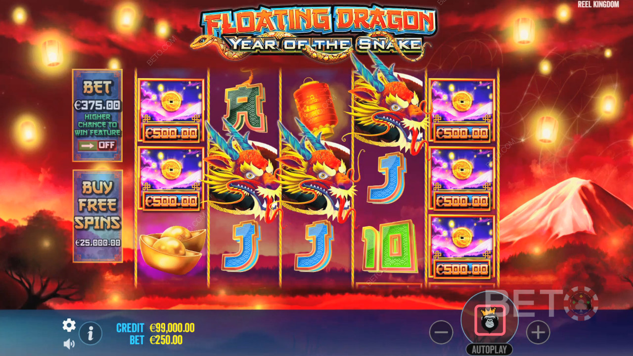 Floating Dragon Year of the Snake Critique de BETO Slots