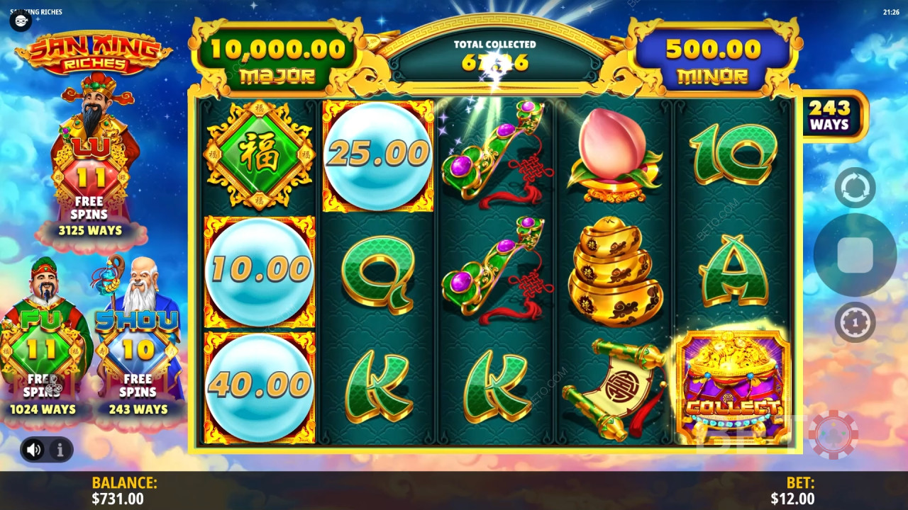 San Xing Riches Revue par BETO Slots