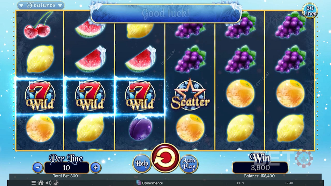 Fruits On Ice Collection 30 Lines Jeu Gratuit
