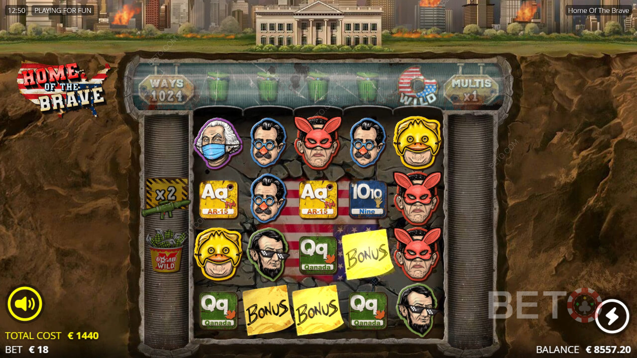Home of the Brave Critique de BETO Slots