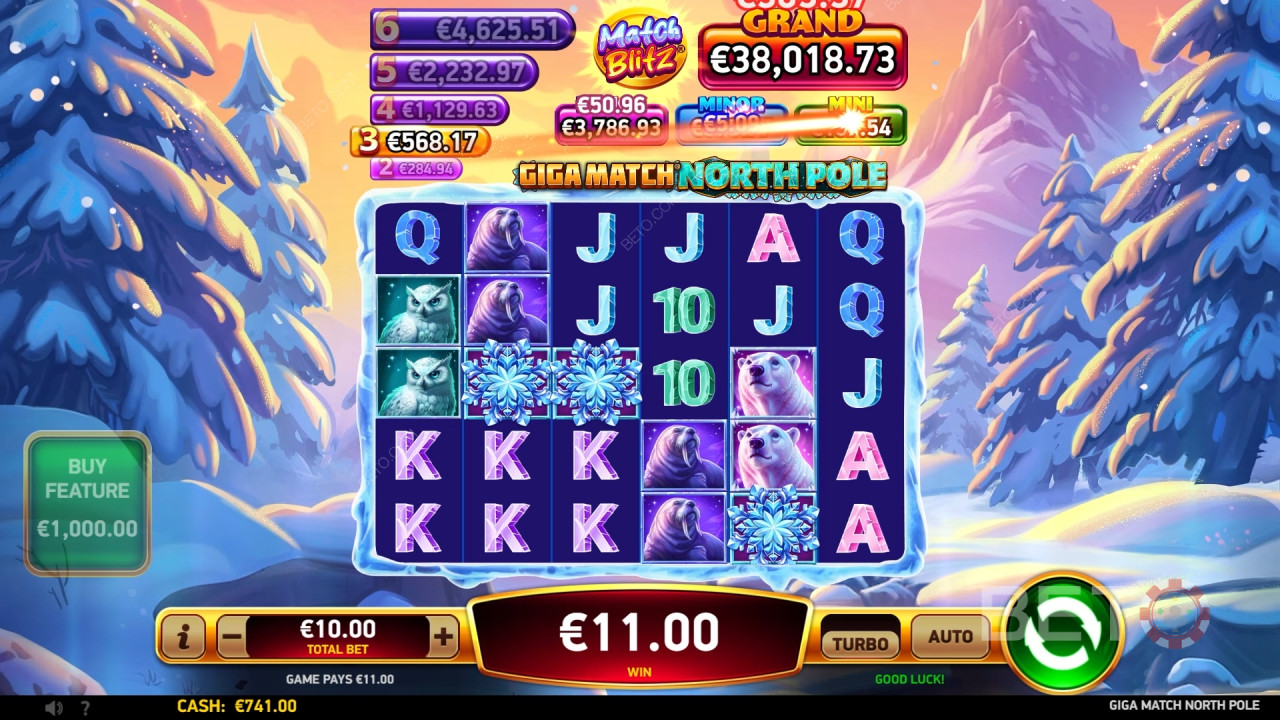 Giga Match North Pole Revue par BETO Slots