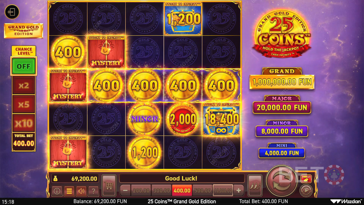 25 Coins Grand Gold Edition Revue par BETO Slots