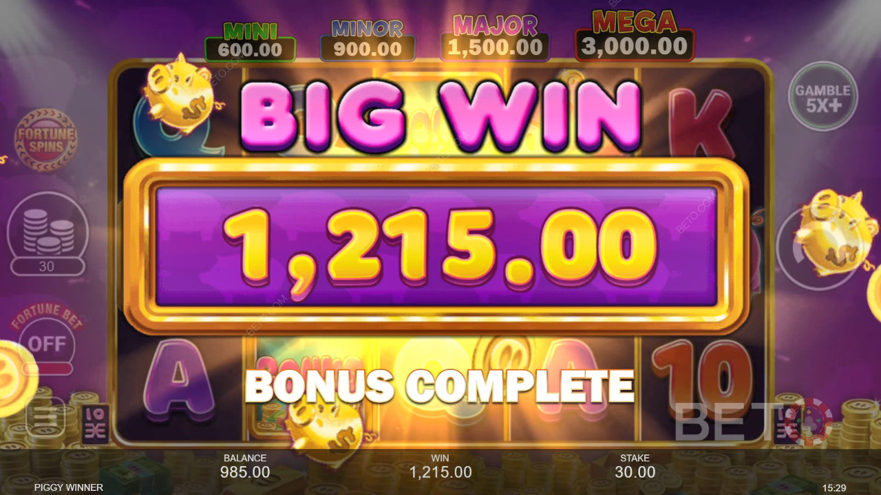 Gagnez 8 333x votre mise dans la machine à sous Piggy Winner!