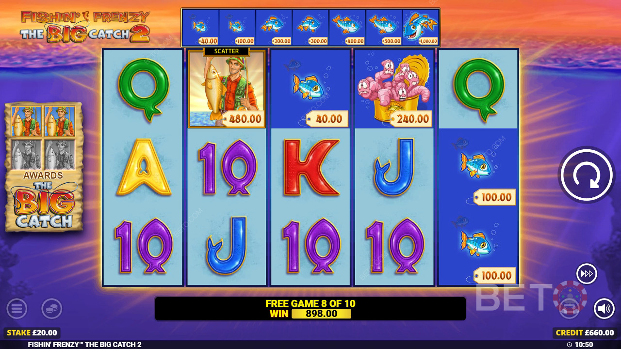 Les bonus expliqués dans Fishin Frenzy The Big Catch 2 par Blueprint