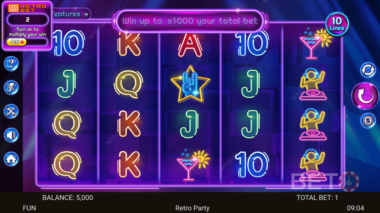 Retro Party Revue par BETO Slots