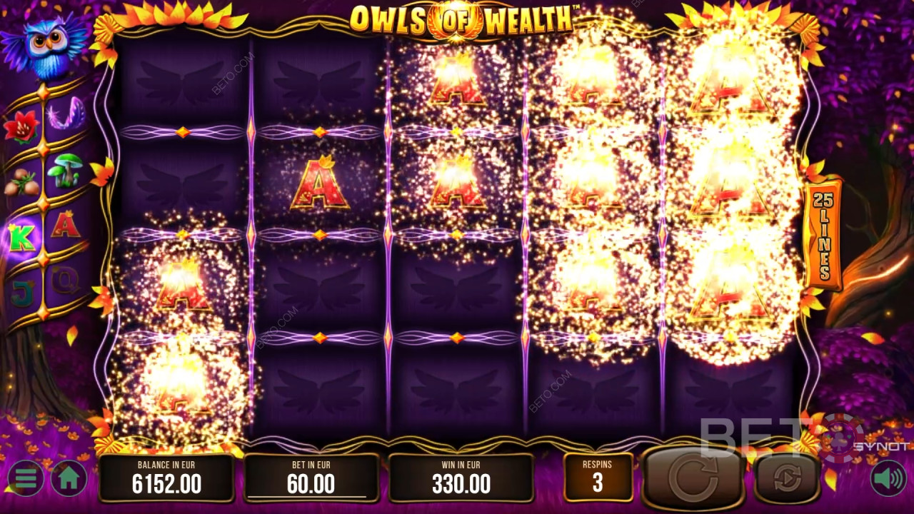 Owls of Wealth Critique de BETO Slots