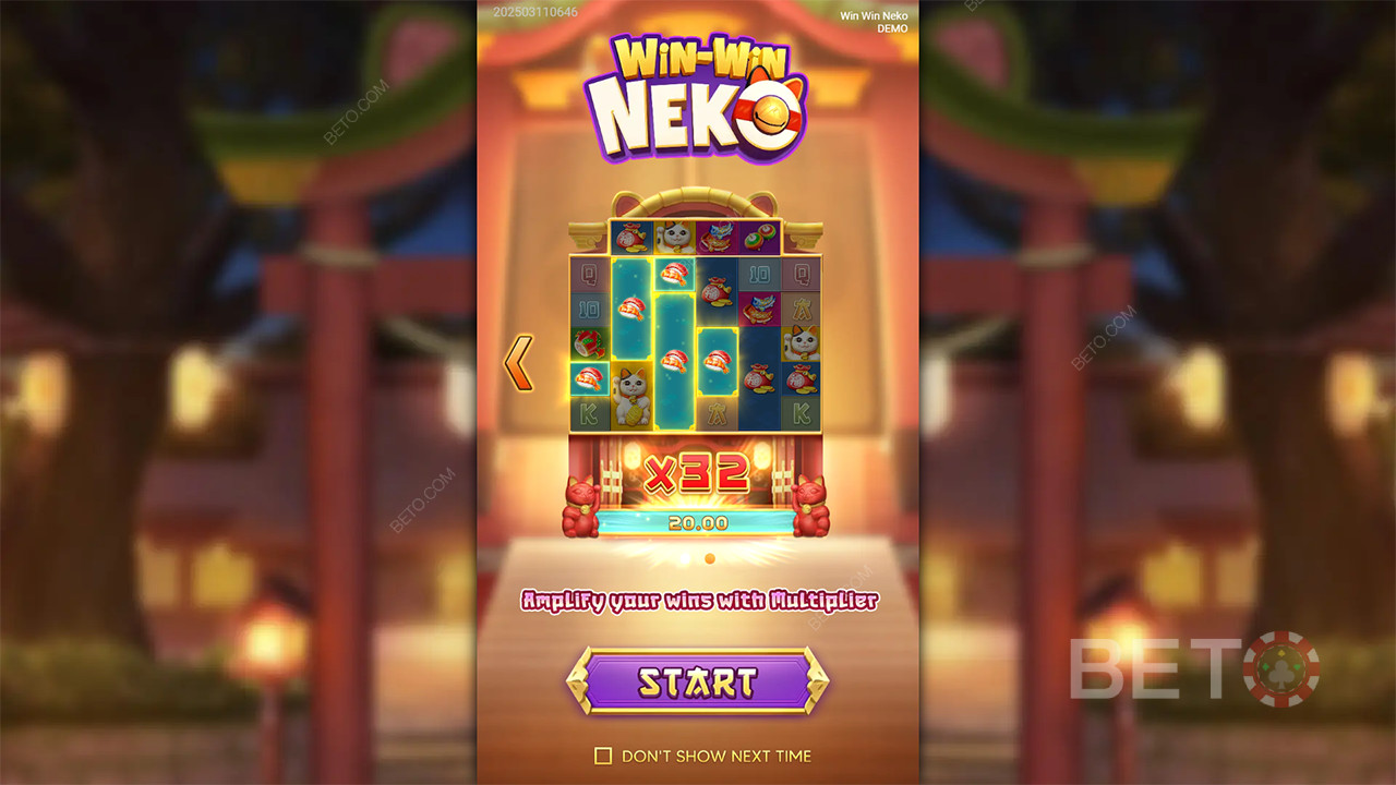 Gagnez 5 000x votre mise dans la machine à sous en ligne Win Win Neko!