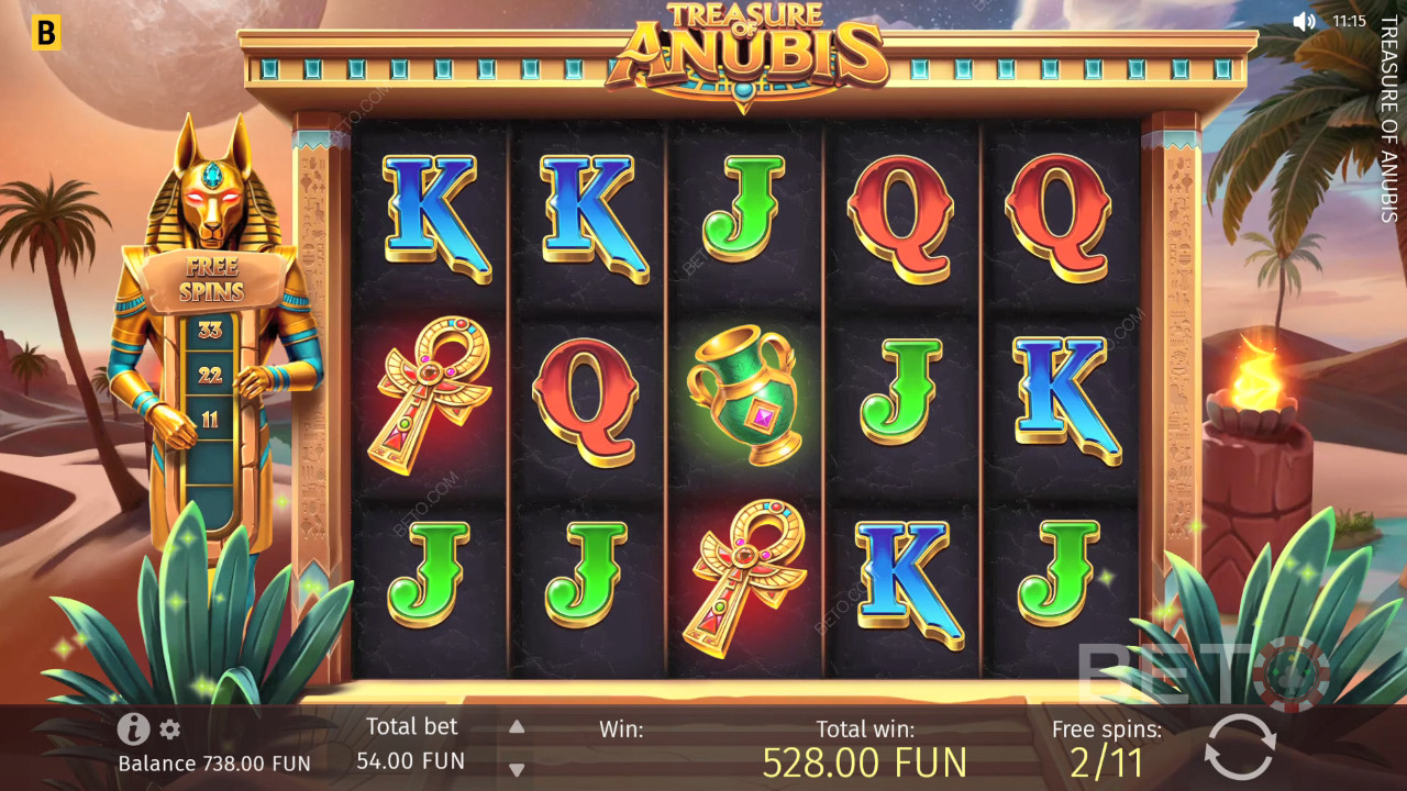 Comment jouer au Treasure of Anubis de BGaming?