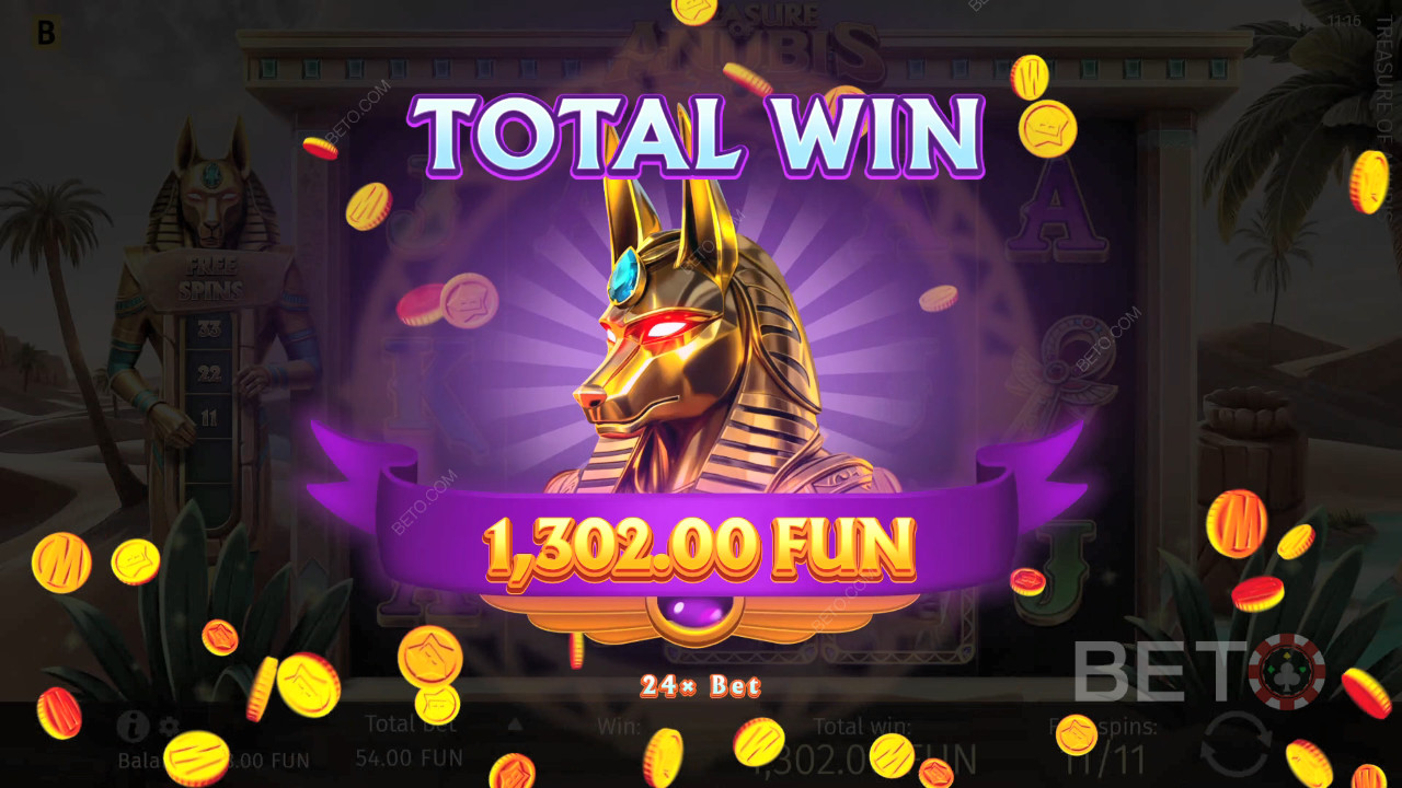 Gagnez 1,939x votre mise dans la machine à sous en ligne Treasure of Anubis!
