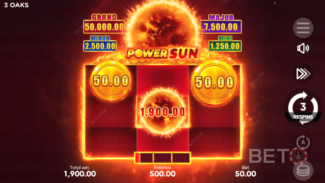 Comment jouer à Power Sun de 3 Oaks Gaming?
