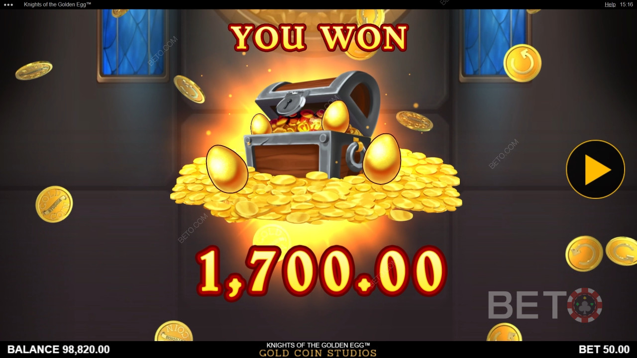 Knights of the Golden Egg Critique de BETO Slots