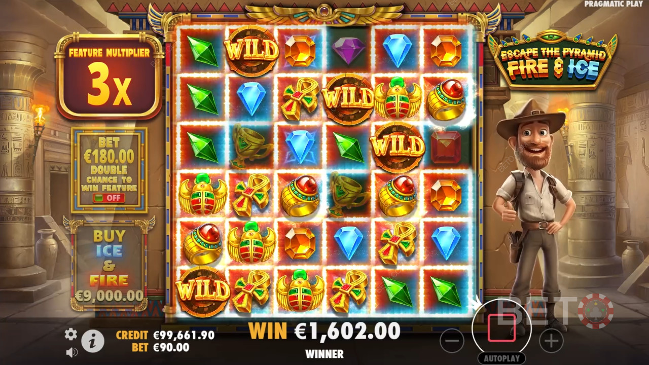 Escape the Pyramid Fire & Ice Revue par BETO Slots