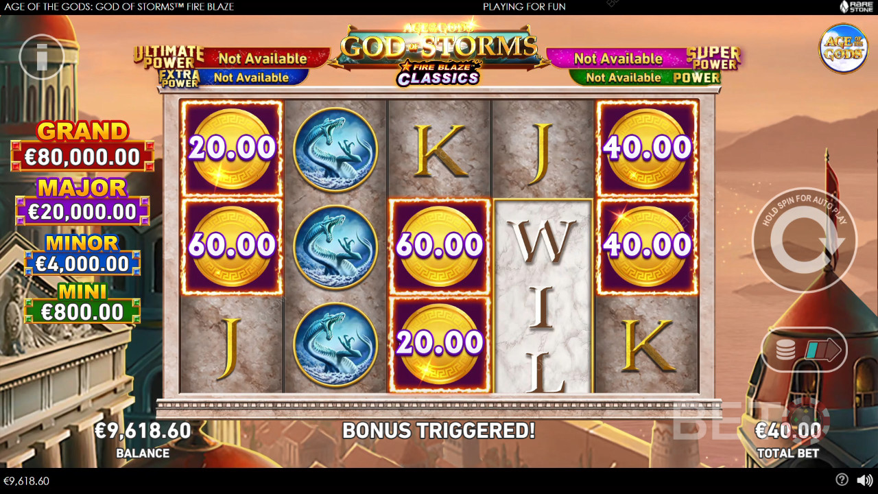 Age of the Gods : God of Storms Fire Blaze Critique de BETO Slots