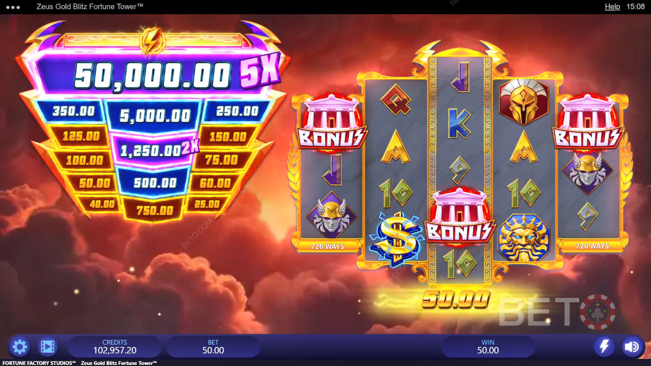 Zeus Gold Blitz Fortune Tower Revue par BETO Slots