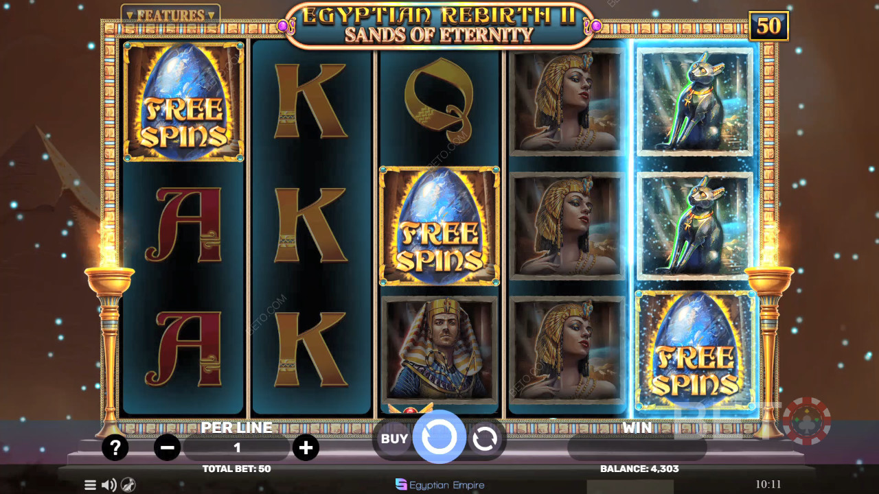 Egyptian Rebirth 2 - Sands of Eternity Critique de BETO Slots