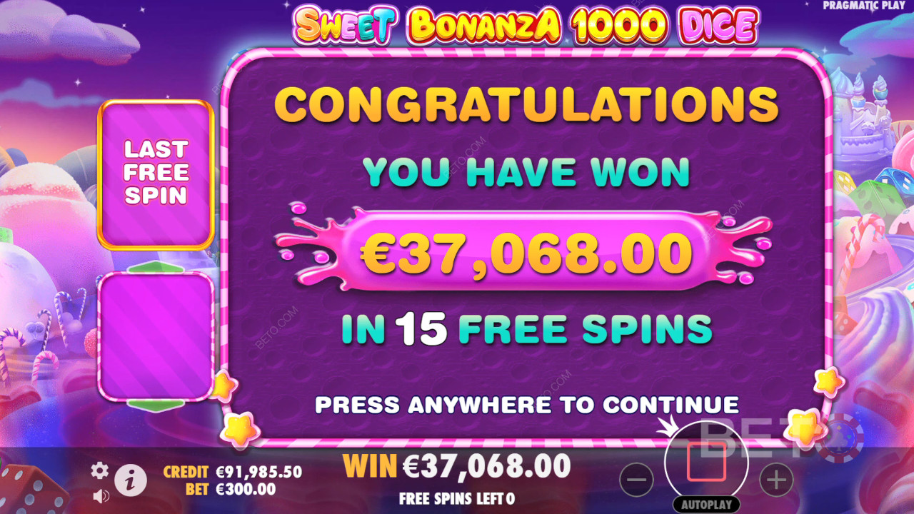 Gagnez 25 000x votre mise dans la machine à sous en ligne Sweet Bonanza 1000 Dice!