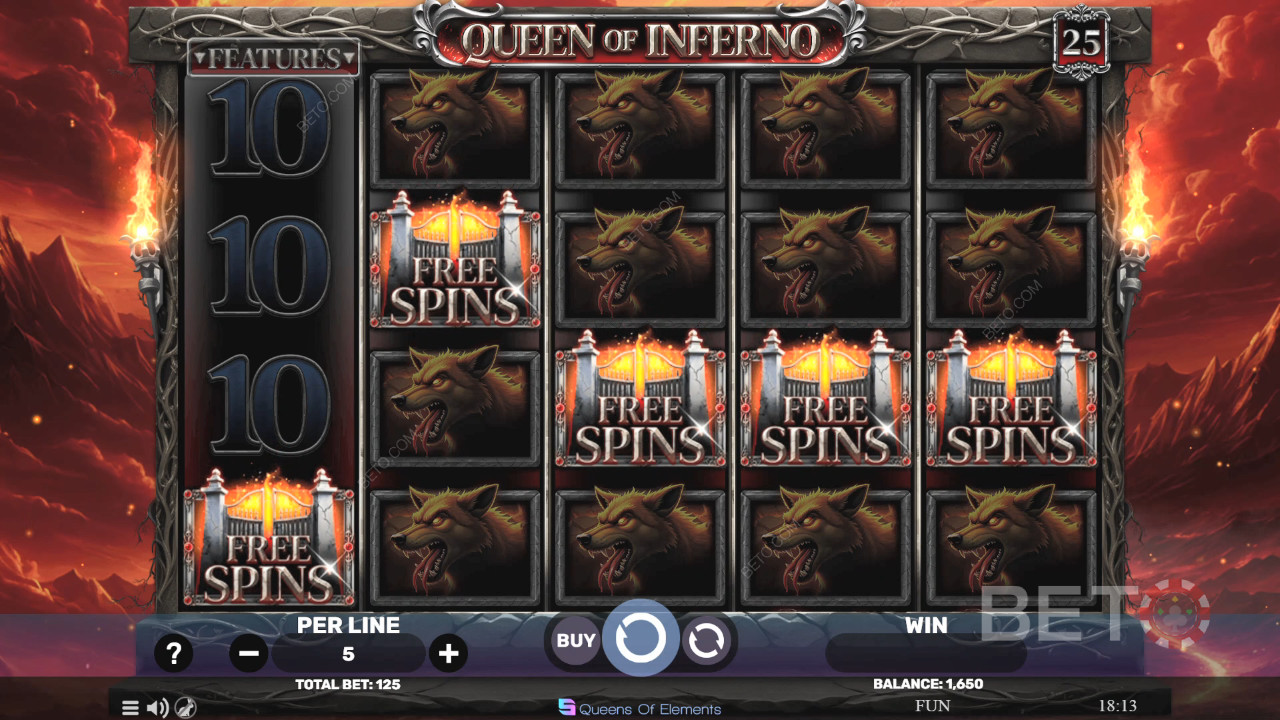Queen of Inferno Critique de BETO Slots
