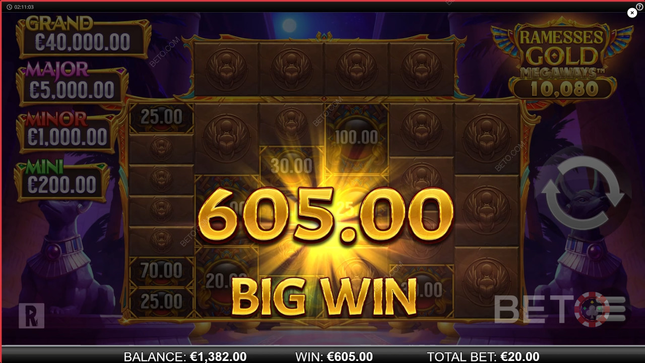 Ramesses Gold Megaways Revue par BETO Slots