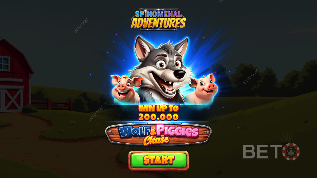 Gagnez 2 000x votre mise dans la machine à sous vidéo Wolf & Piggies Chase!
