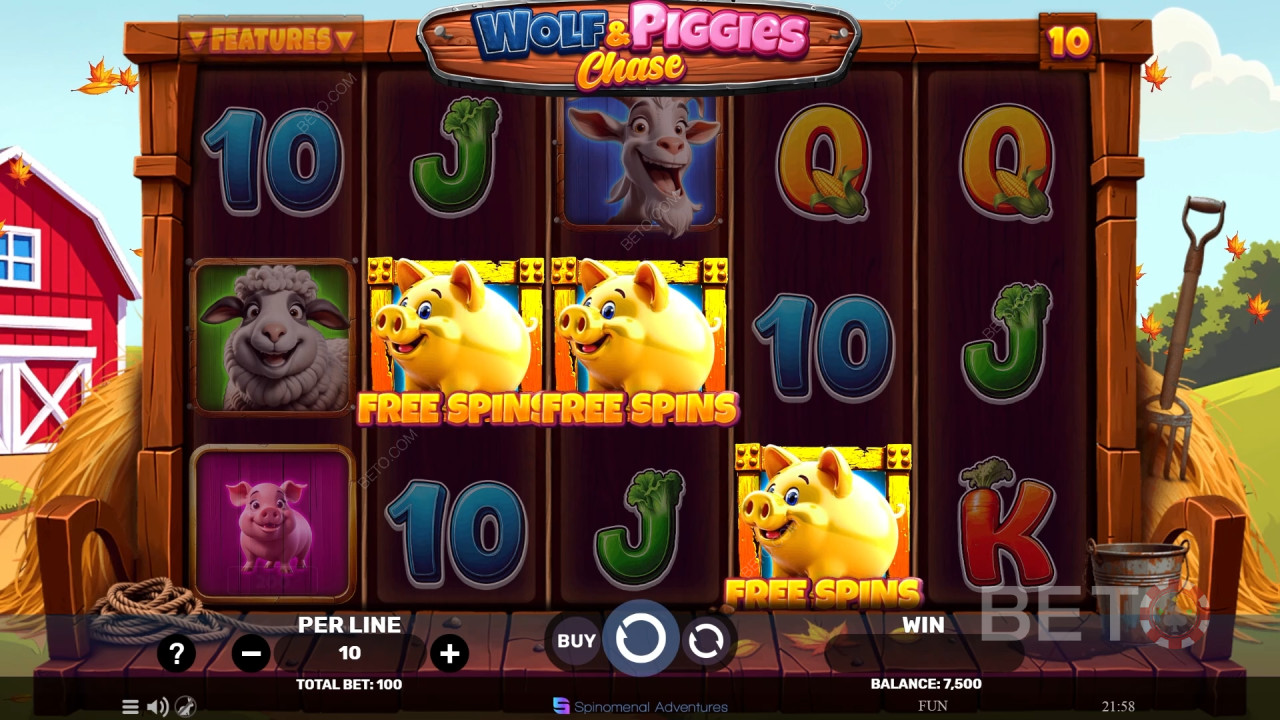 Wolf & Piggies Chase Revue par BETO Slots