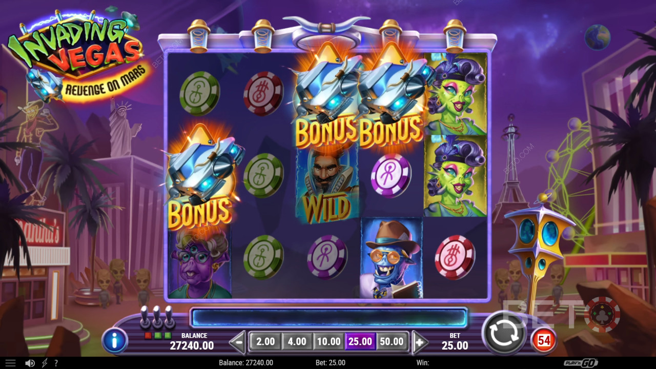 Invading Vegas Revenge on Mars Revue par BETO Slots