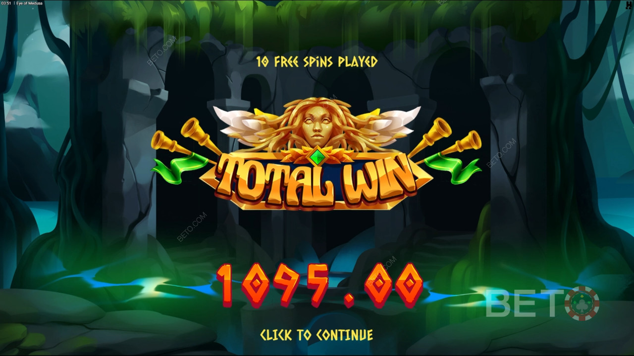 Gagnez 10 000x votre mise dans la machine à sous Eye of Medusa en ligne!