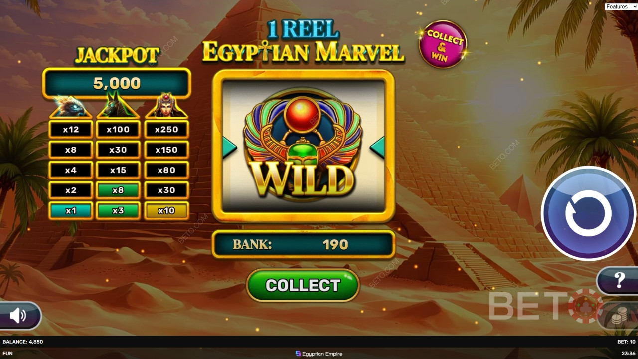 Les fonctions bonus expliquées en 1 bobine - Egyptian Marvel by Spinomenal