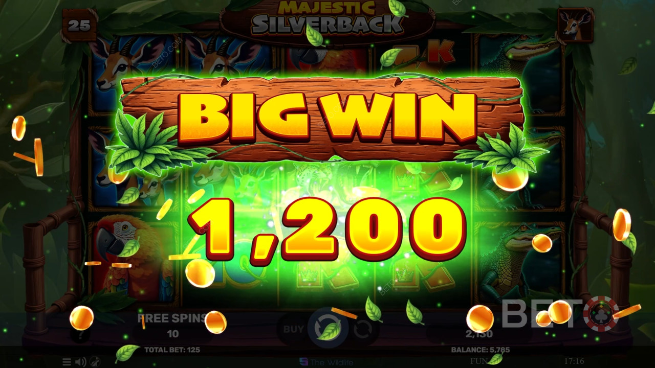 Gagnez 500x votre mise dans la machine à sous en ligne Majestic Silverback!