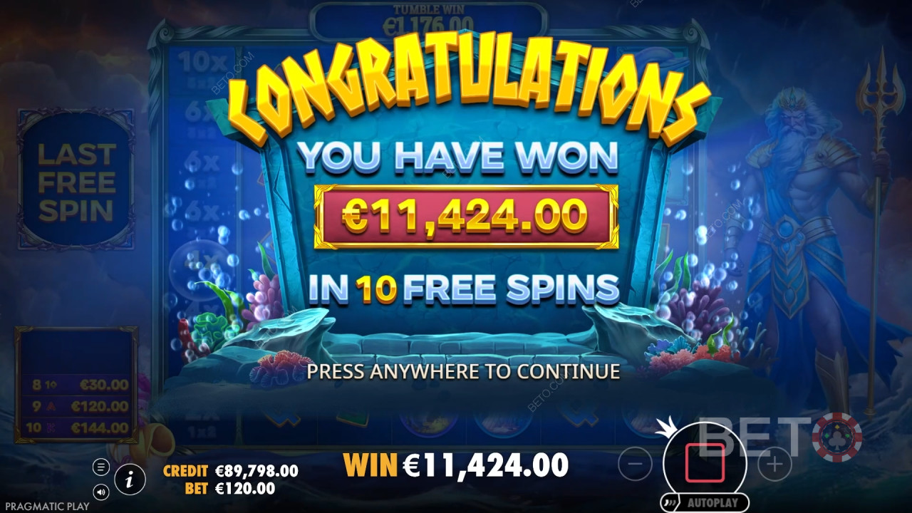 Gagnez 5 000x votre mise dans la machine à sous Waves of Poseidon!