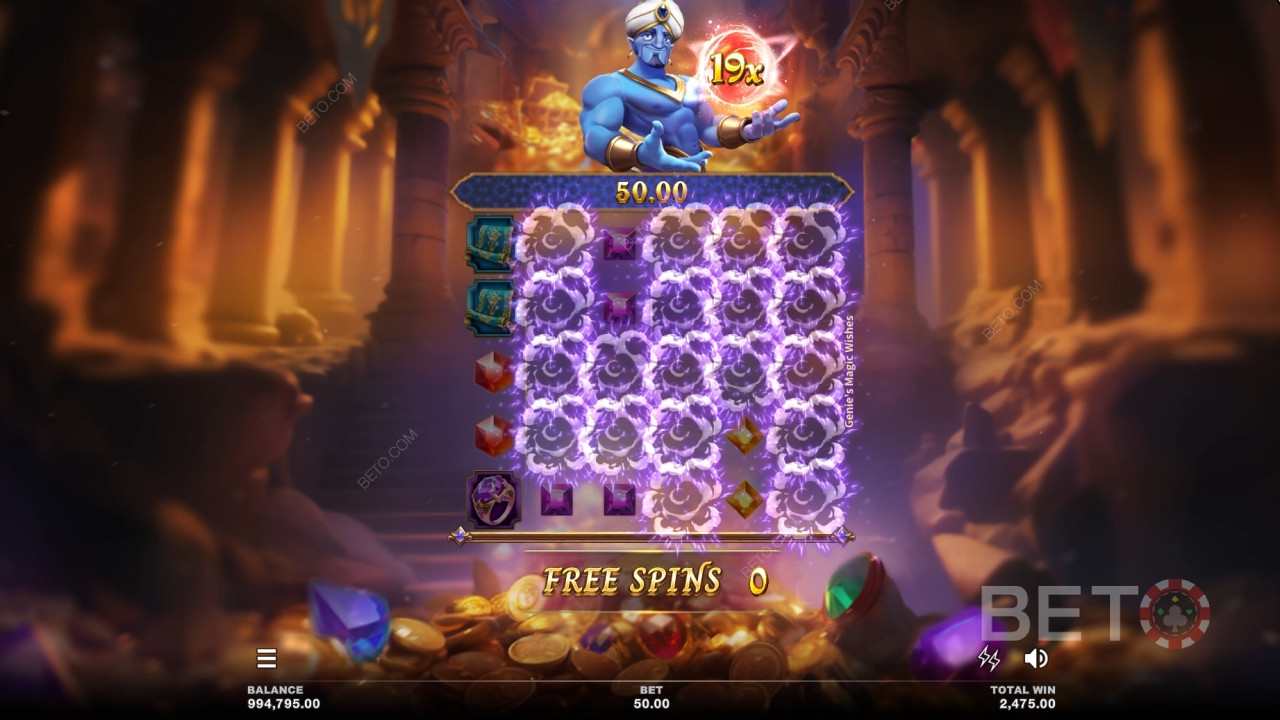 Les bonus expliqués dans Les souhaits magiques du génie par Microgaming