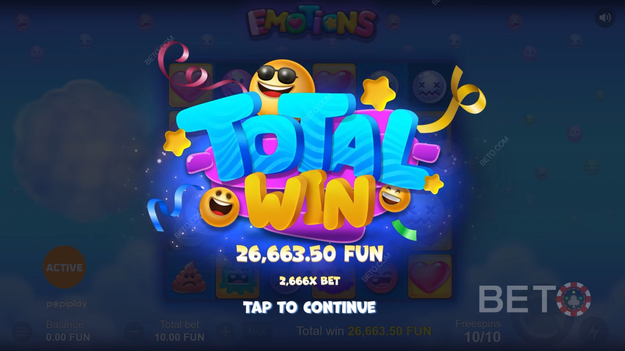 Gagnez 15 000x votre mise dans la machine à sous en ligne Emotions!
