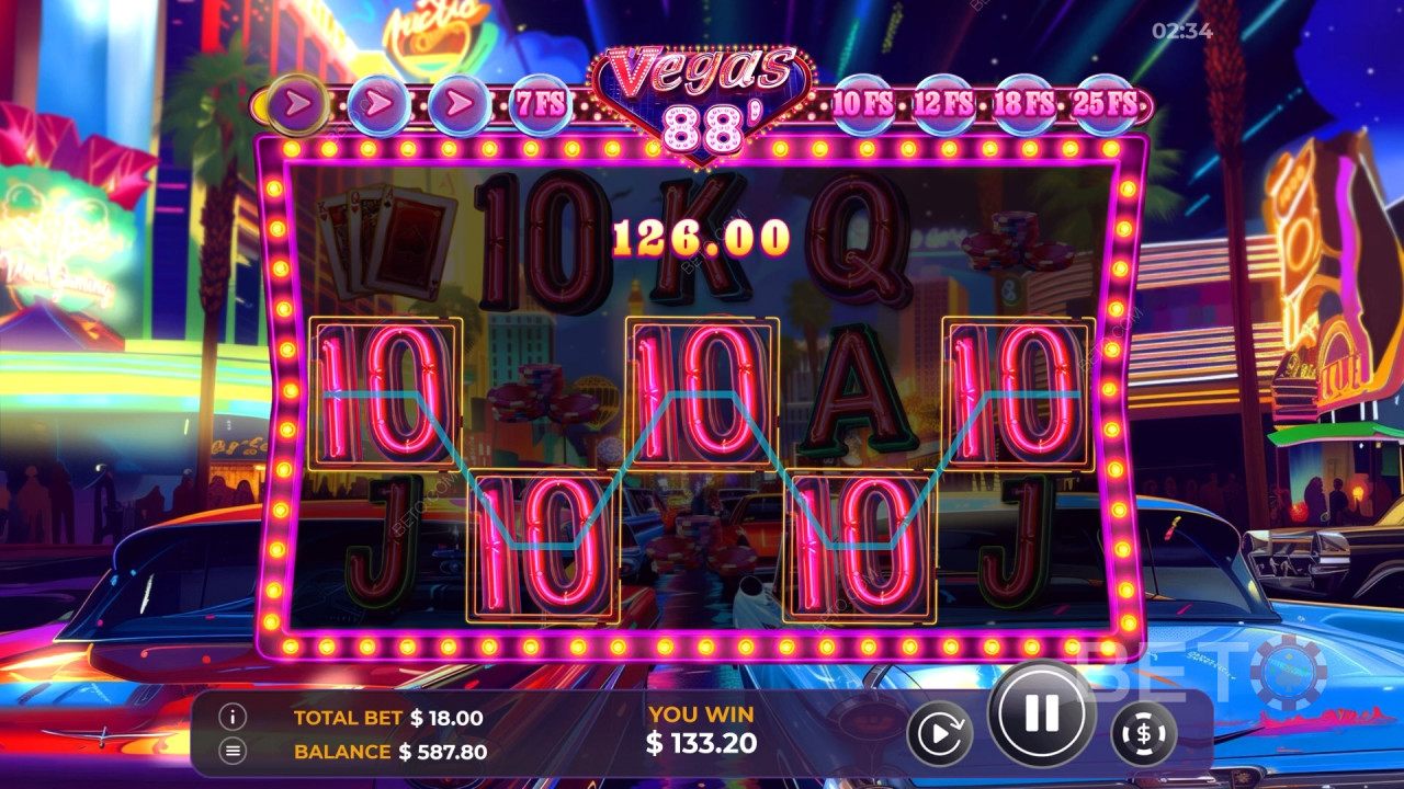 Les fonctions bonus expliquées dans Vegas 88 par Vibra Gaming