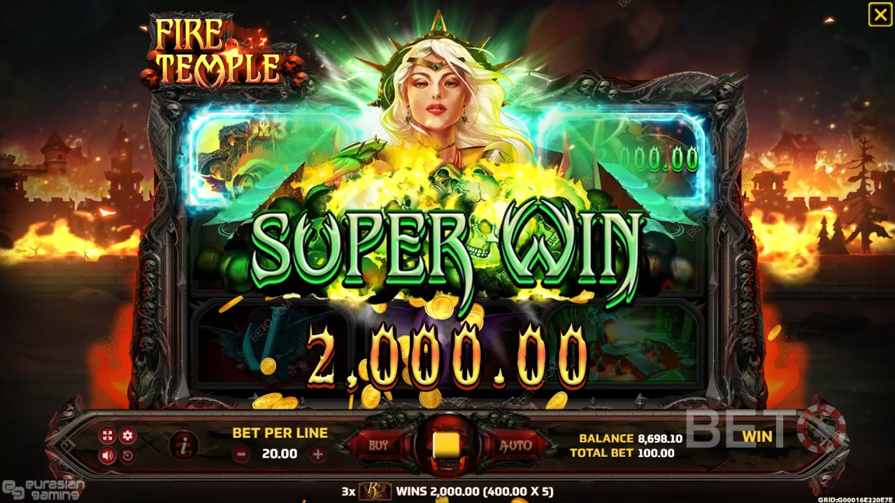 Fire Temple Revue par BETO Slots