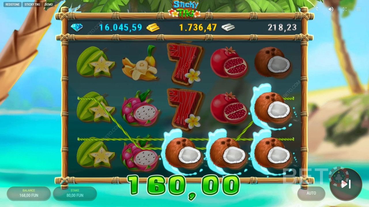 Les bonus expliqués dans Sticky Tiki par Redstone