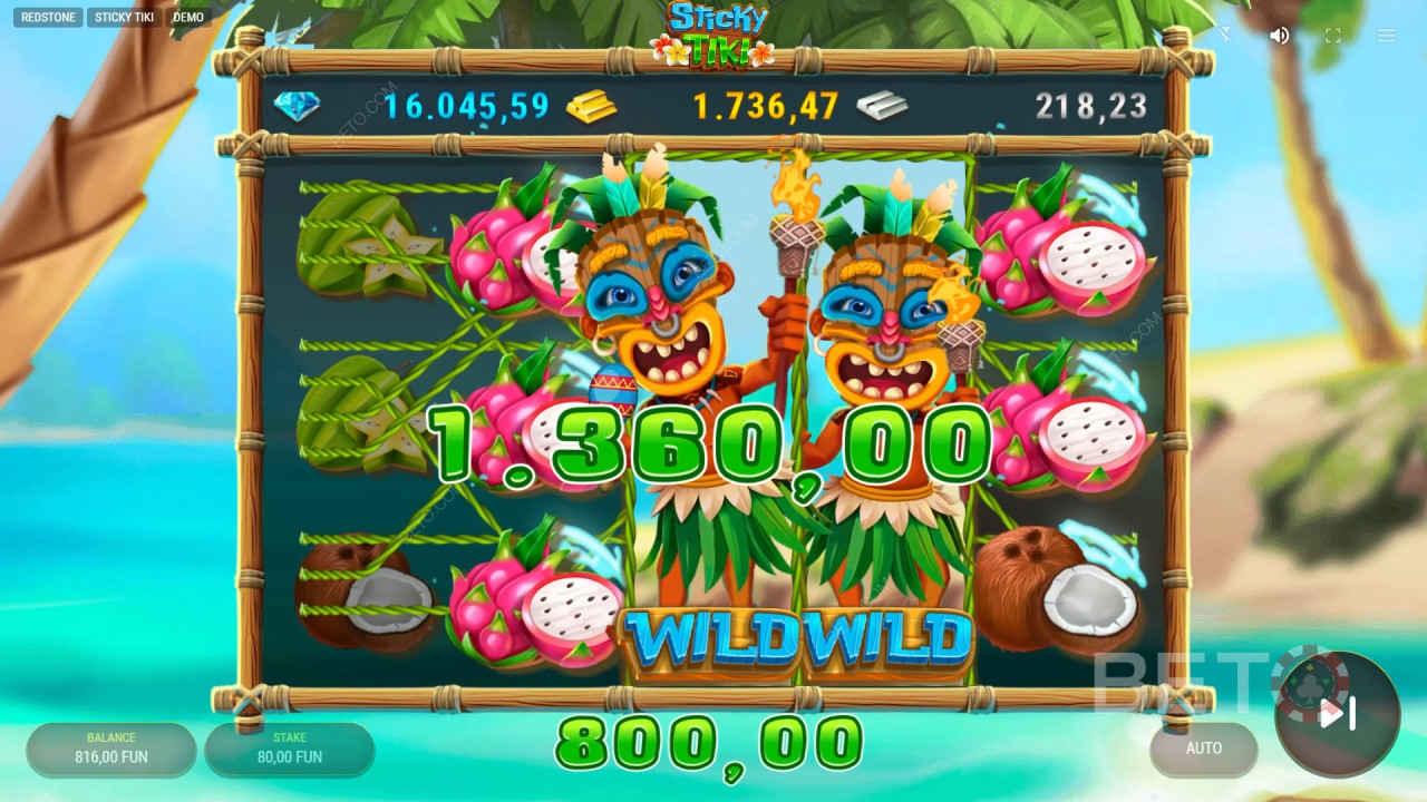 Gagnez 10 000x votre mise dans la machine à sous Sticky Tiki!
