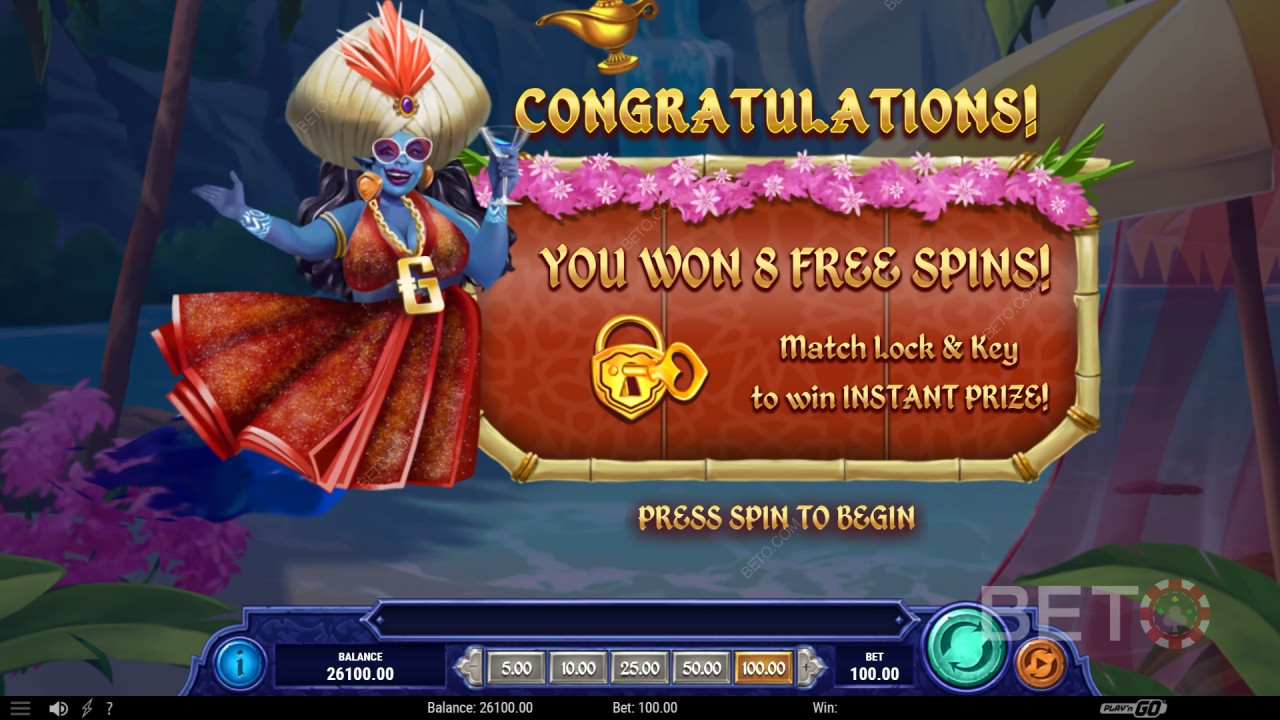 Gagnez 1 234 fois votre mise dans la machine à sous 1001 Mystery Genie Fortunes!
