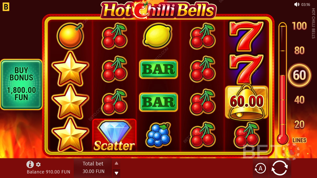 Comment jouer au jeu Hot Chilli Bells de BGaming?