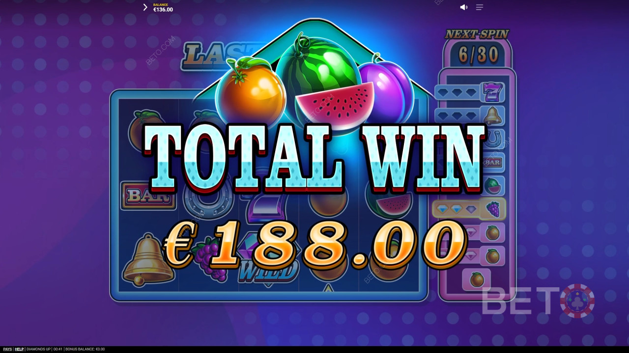 Gagnez 20 000x votre mise dans la machine à sous vidéo Diamonds Up!