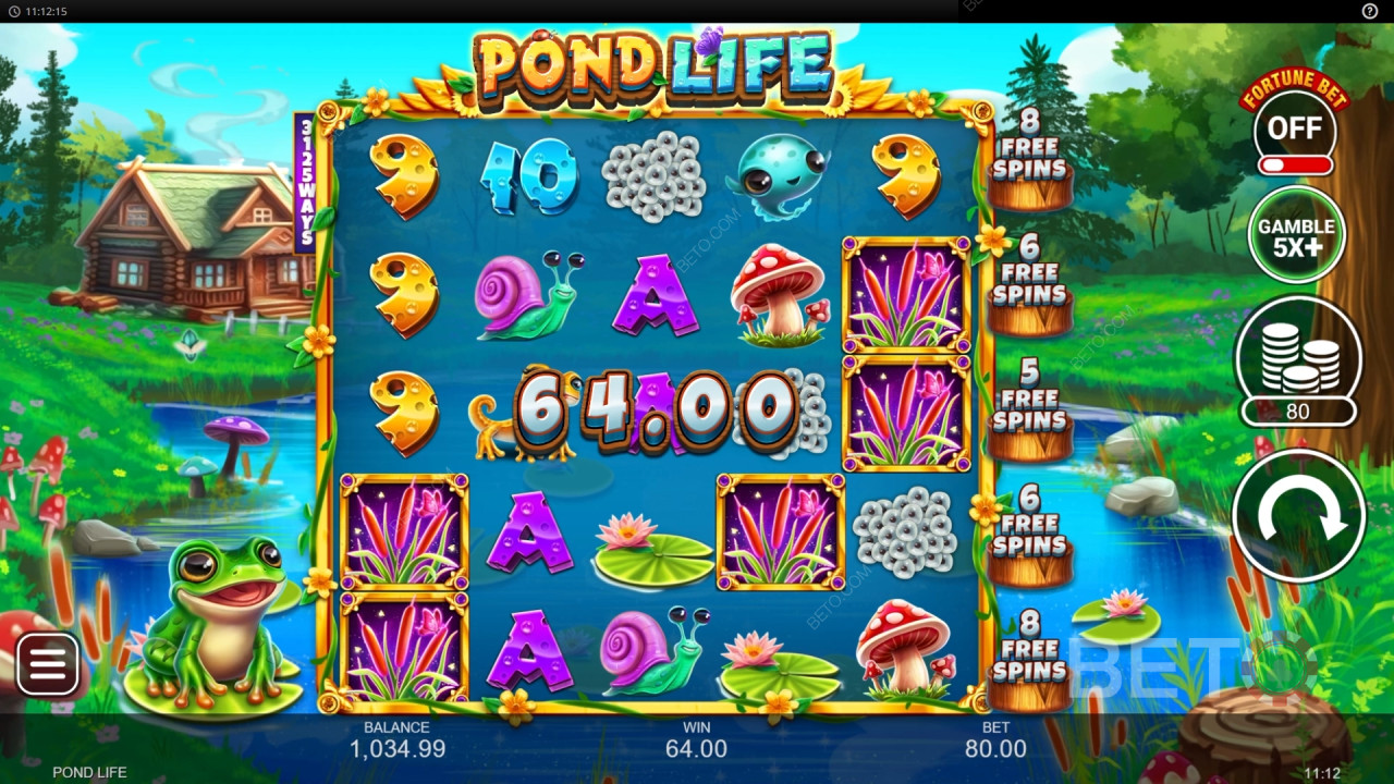 Gagnez 5 000x votre mise dans la machine à sous en ligne Pond Life!