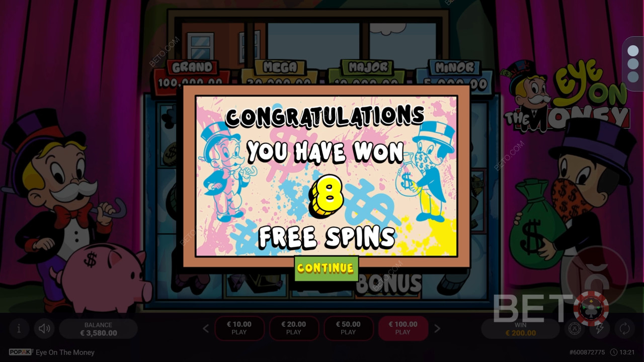 Fonctionnalités bonus expliquées dans Eye on the Money de Popok Gaming