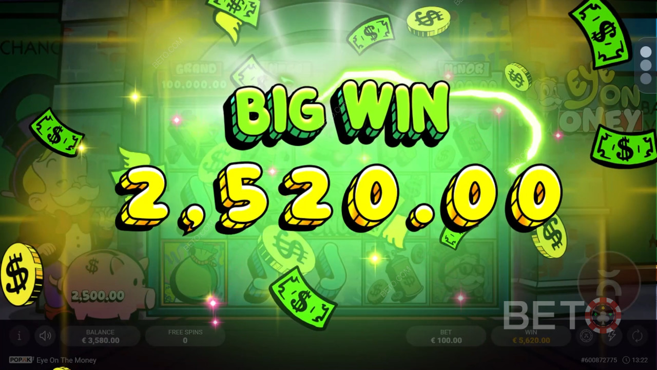 Gagnez 2,500x votre mise dans la machine à sous Eye on the Money en ligne!