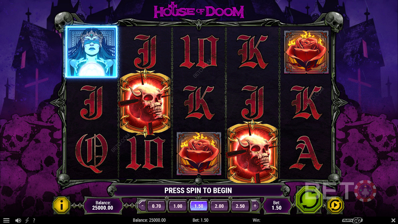 Obtenez 3 Scatters ou plus du symbole Doom pour débloquer la fonction Doom Spins et ses bonus.