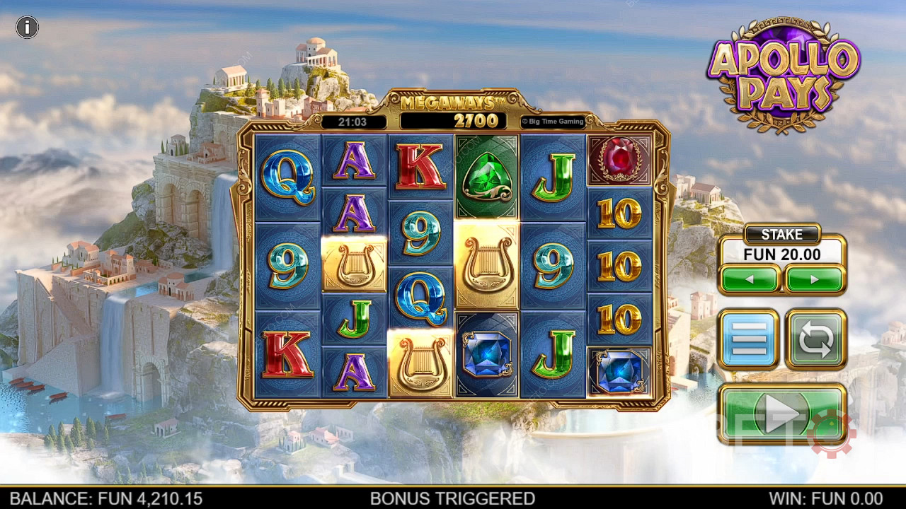 Apollo Pays Megaways Jeu Gratuit