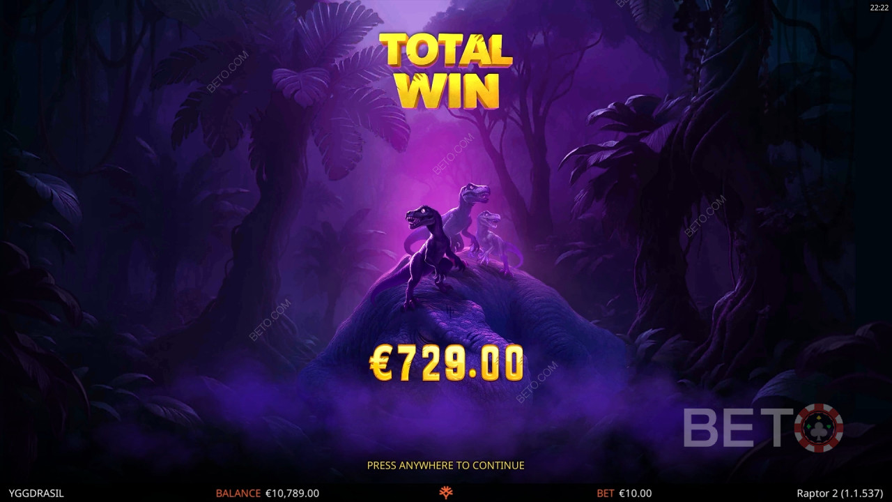 Critique de Raptor 2 par BETO Slots