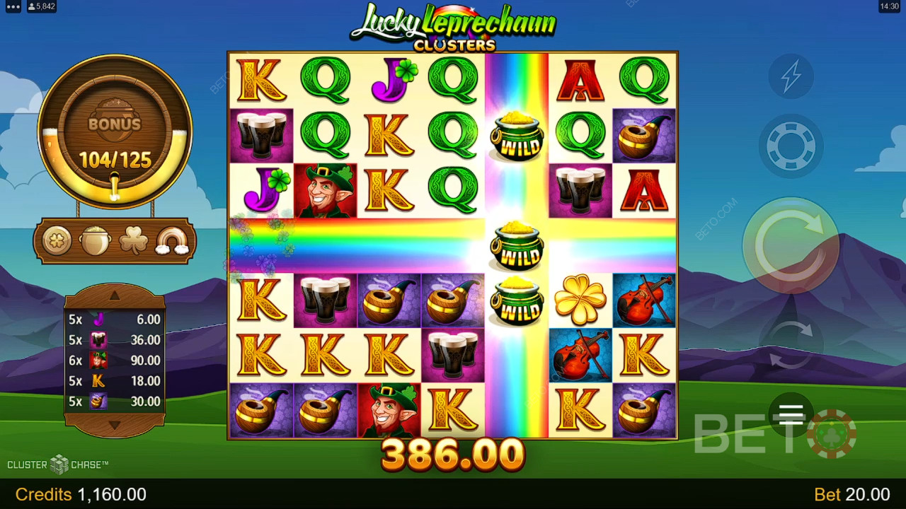 Les fonctions bonus expliquées dans Lucky Leprechaun Clusters par Microgaming