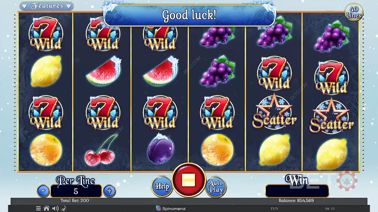 Fruits On Ice Collection 40 Lines Jeu Gratuit