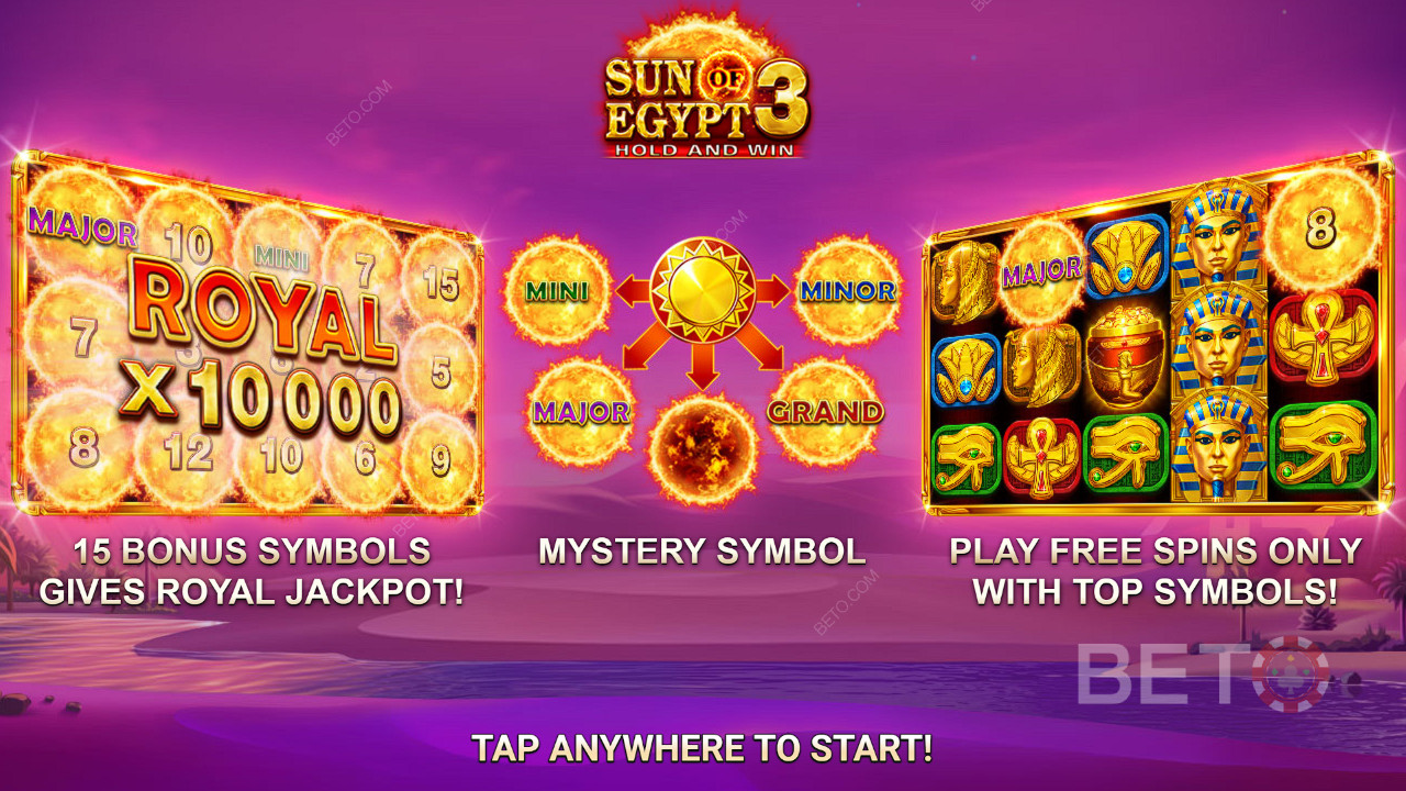 Gagnez 10 000x votre mise dans la machine à sous Sun of Egypt 3 en ligne!